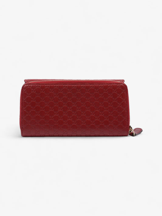 Gucci Soft Microguccissima Continental Wallet Red Leather
