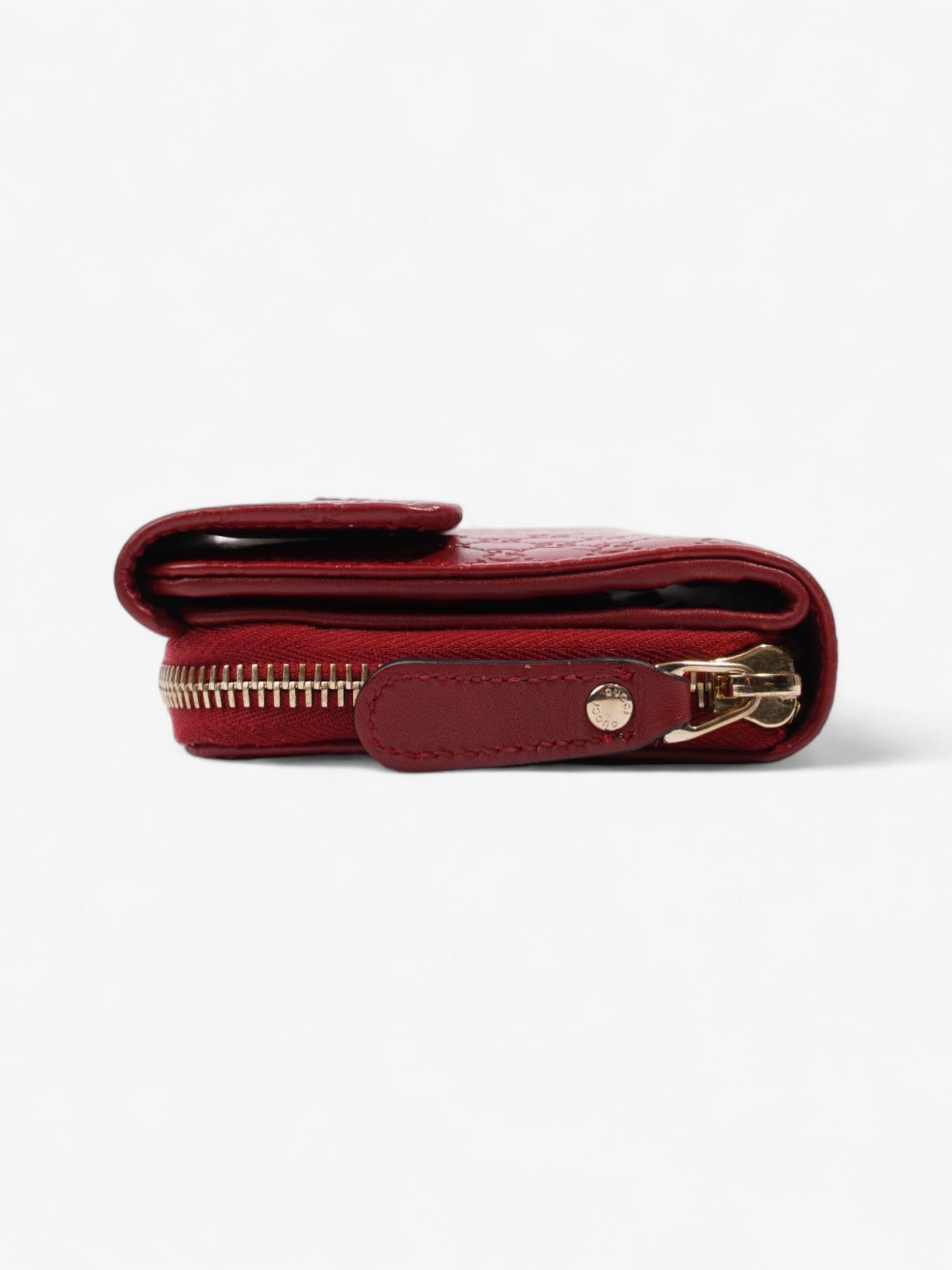 Gucci Soft Microguccissima Continental Wallet Red Leather