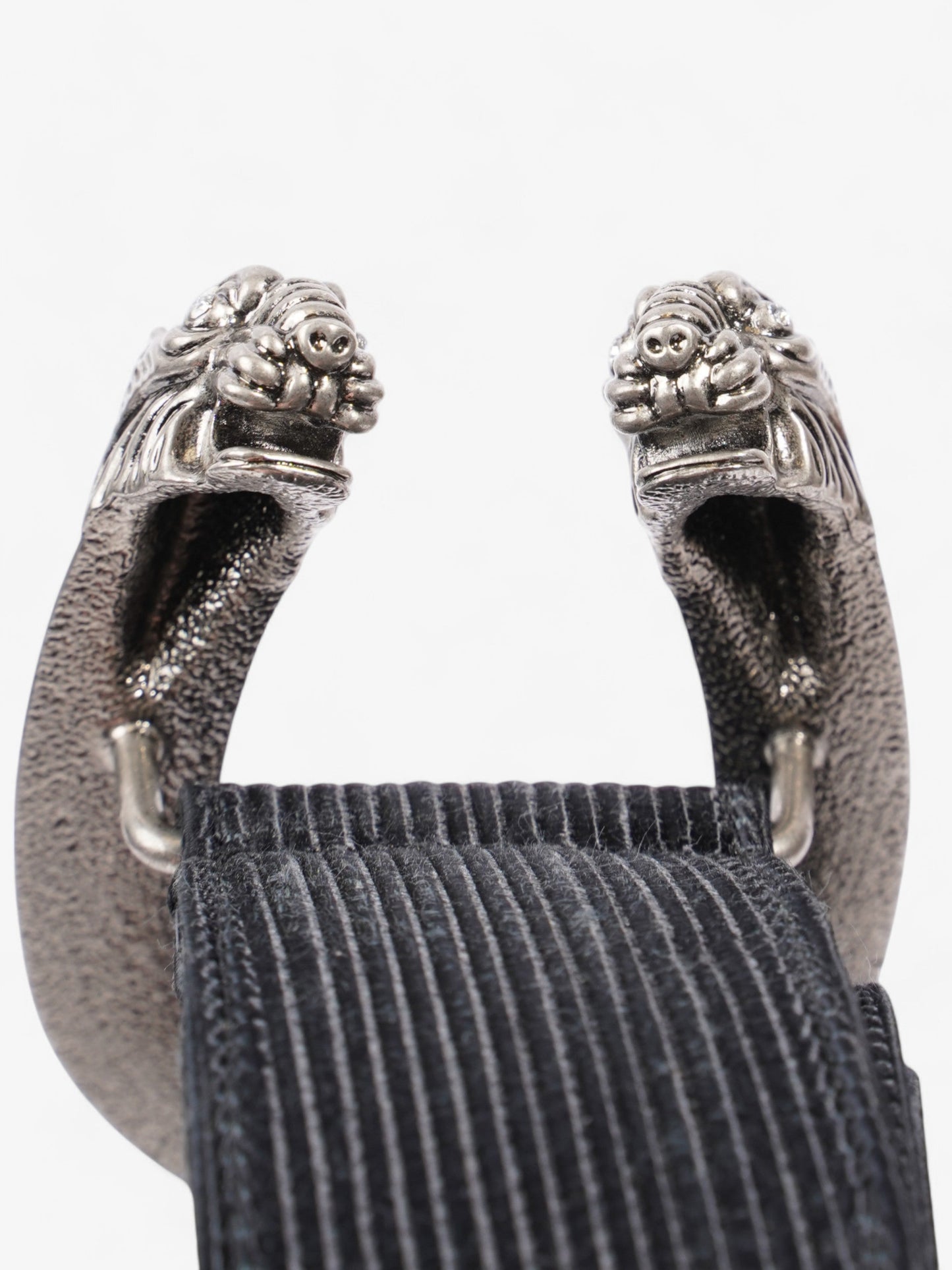 Gucci GG Dionysus Belt Black / Silver / Crystal Fabric 70cm / 28"