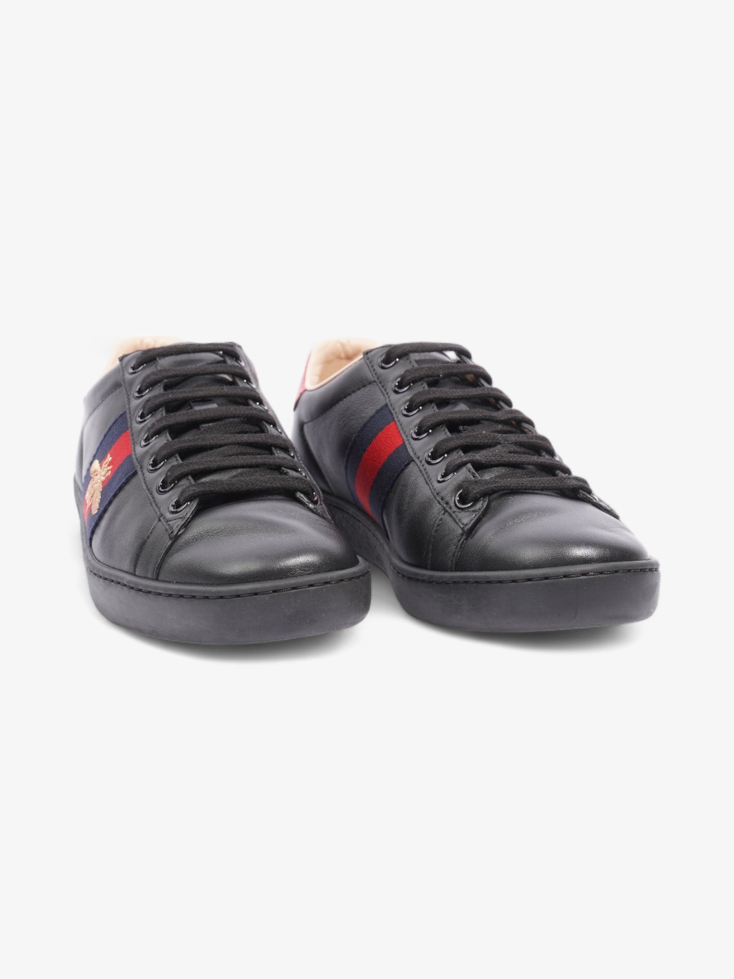 Gucci Ace Embroidered Bee Black / Red / Navy Leather EU 35.5 UK 2.5