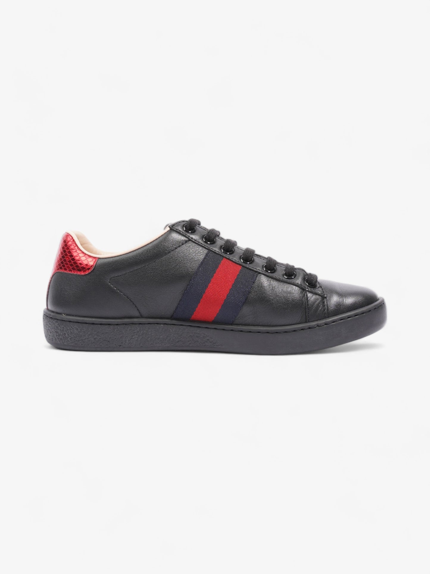 Gucci Ace Embroidered Bee Black / Red / Navy Leather EU 35.5 UK 2.5