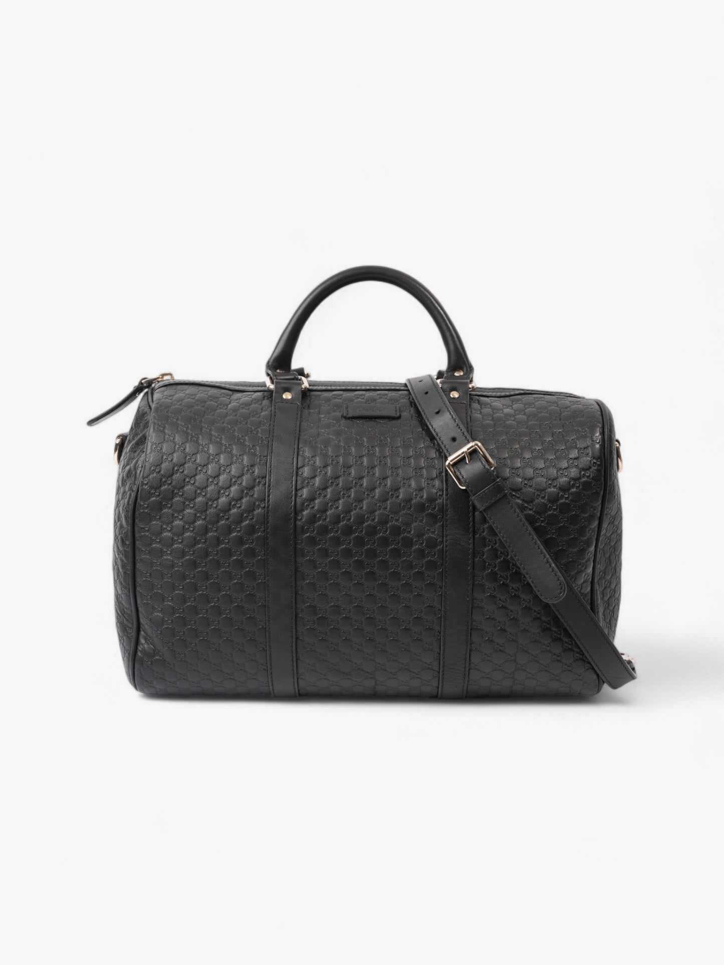 Gucci Boston Bag Black Guccissima Leather