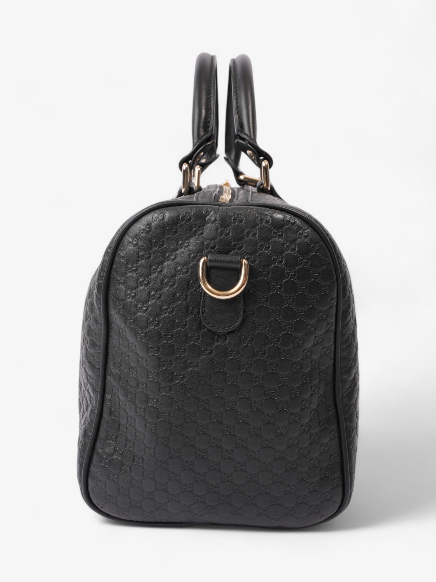Gucci Boston Bag Black Guccissima Leather