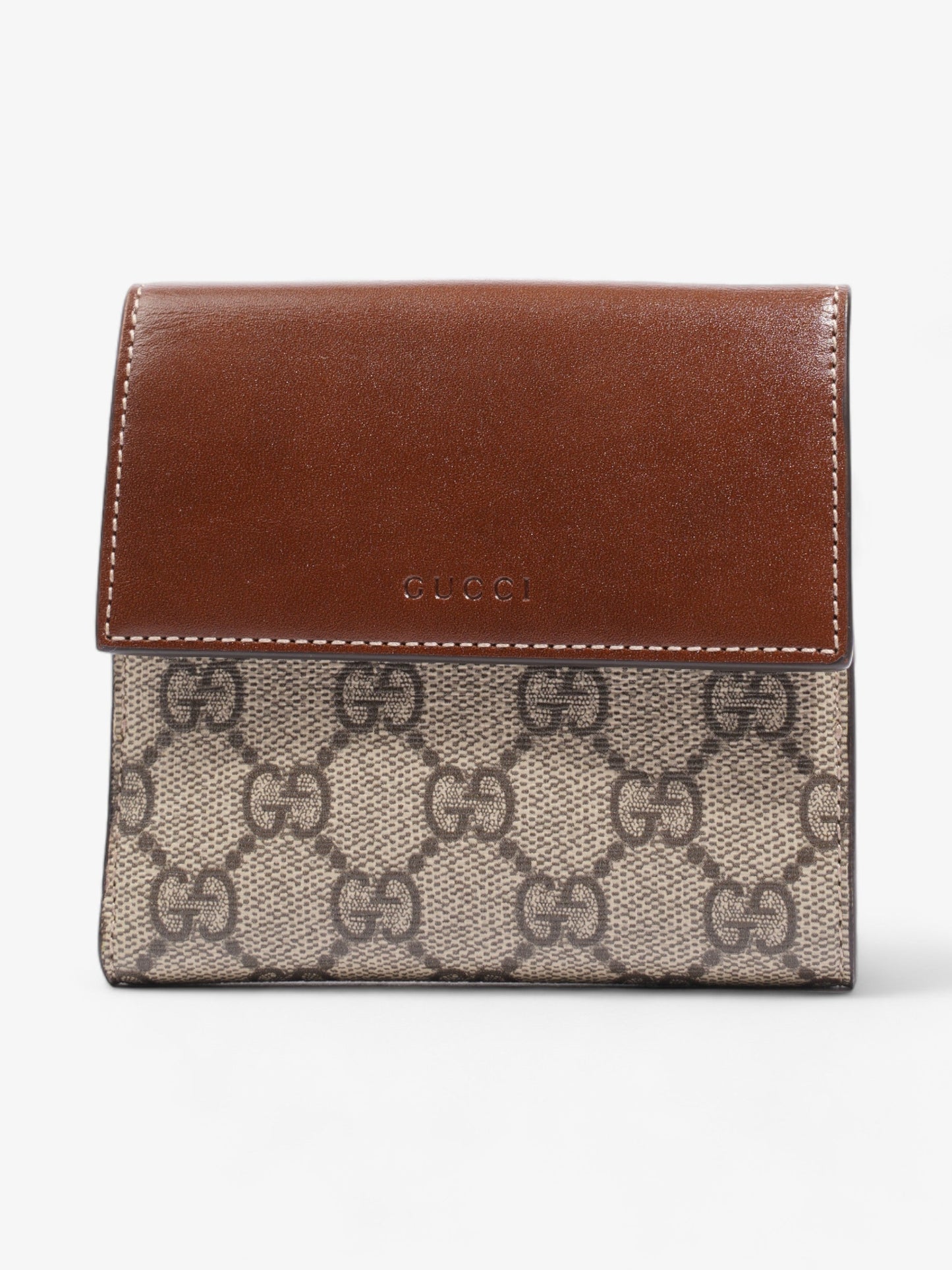 Gucci French Flap Wallet GG Supreme / Brown Canvas