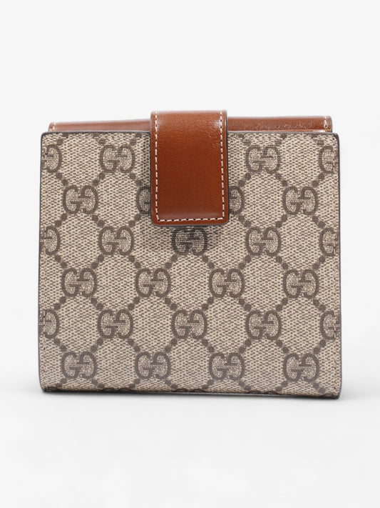Gucci French Flap Wallet GG Supreme / Brown Canvas