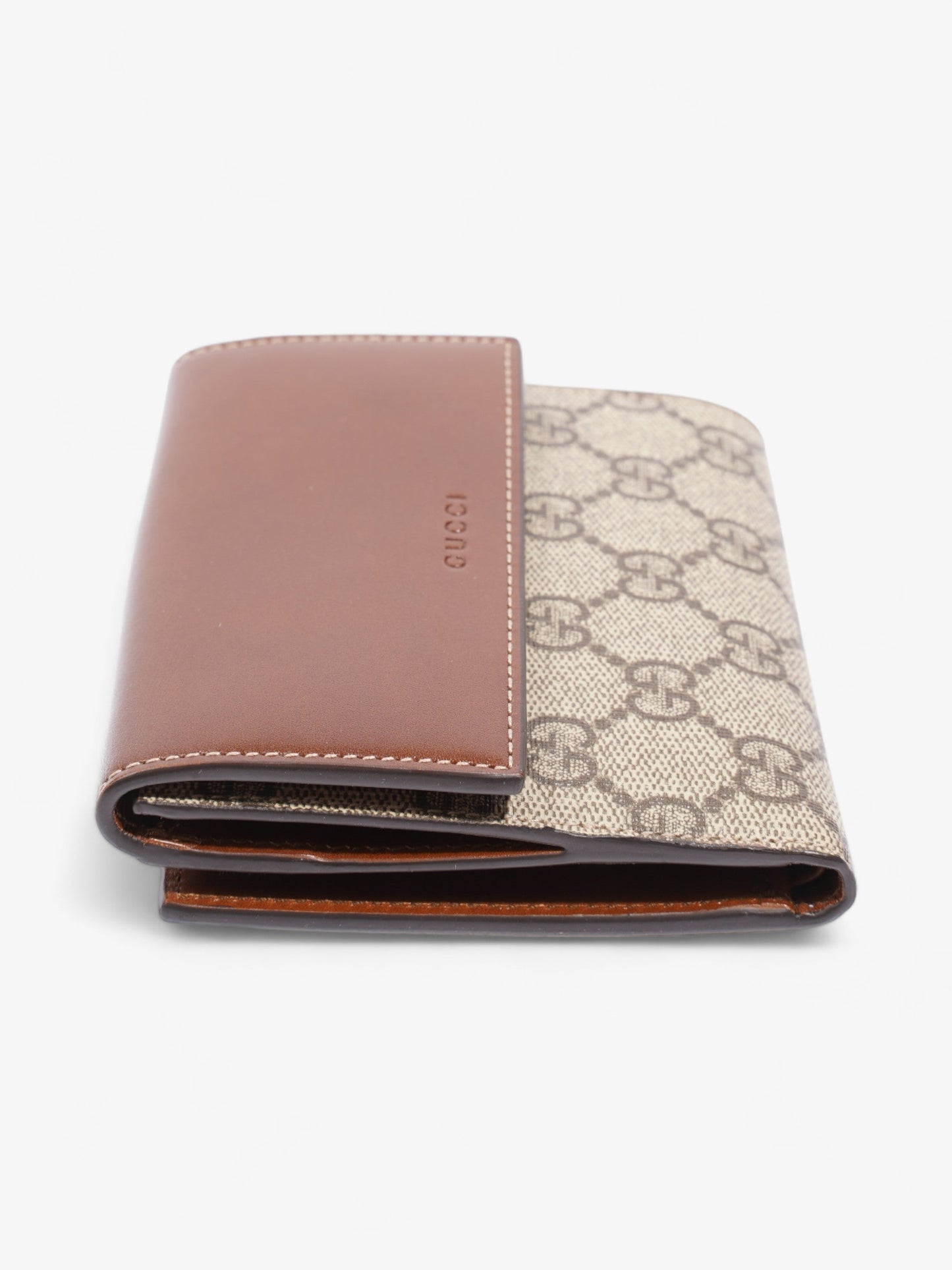 Gucci French Flap Wallet GG Supreme / Brown Canvas