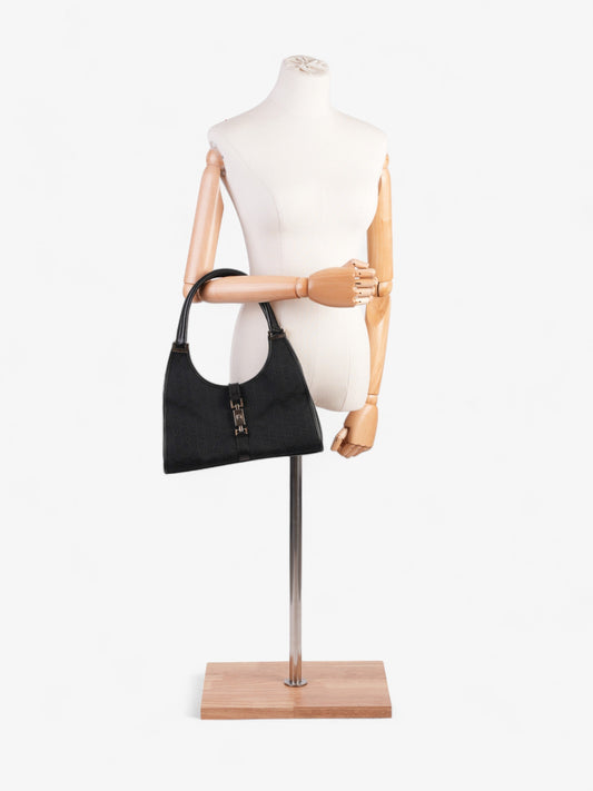 Gucci Jackie Black Guccissima Canvas