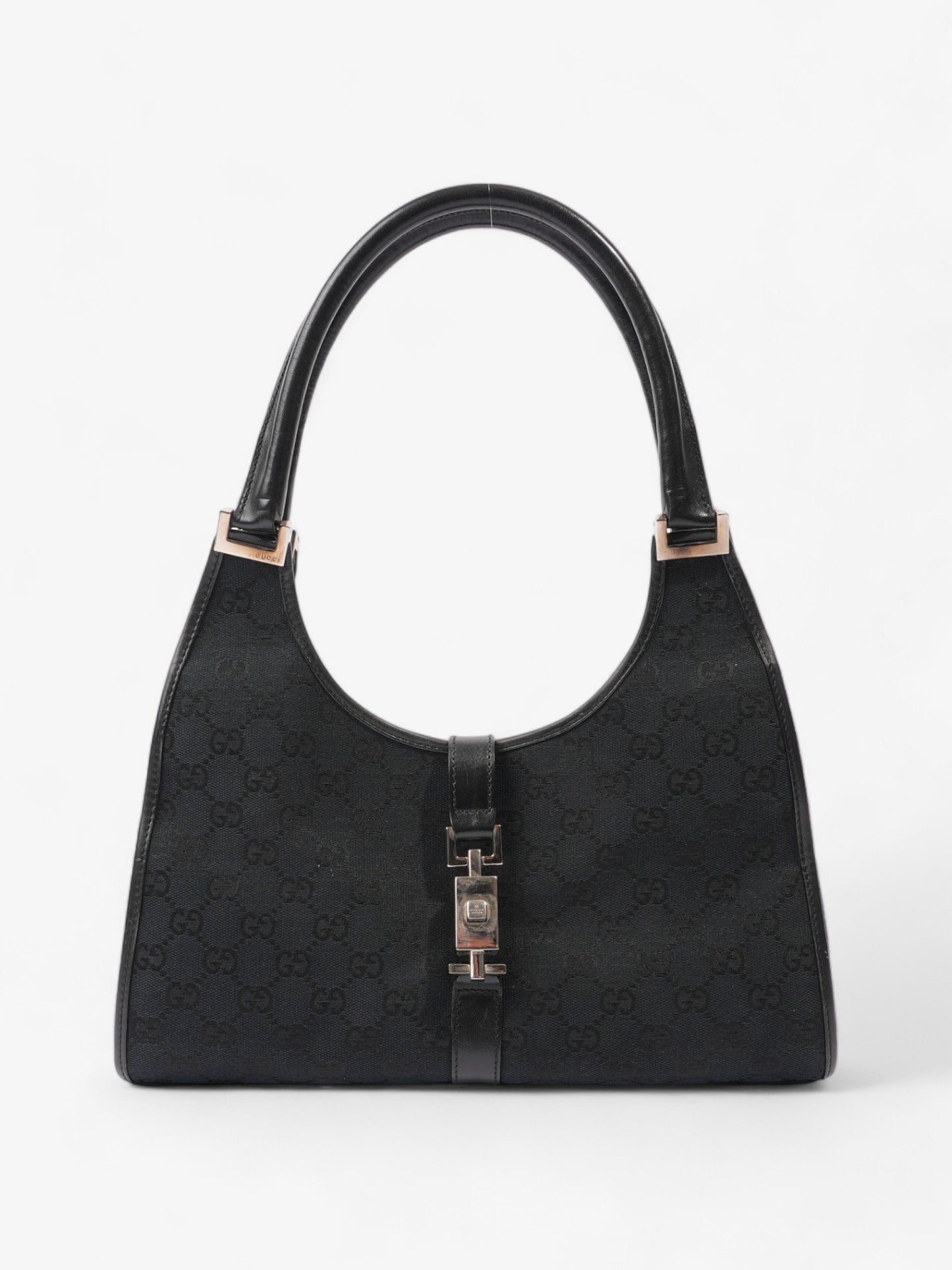 Gucci Jackie Black Guccissima Canvas