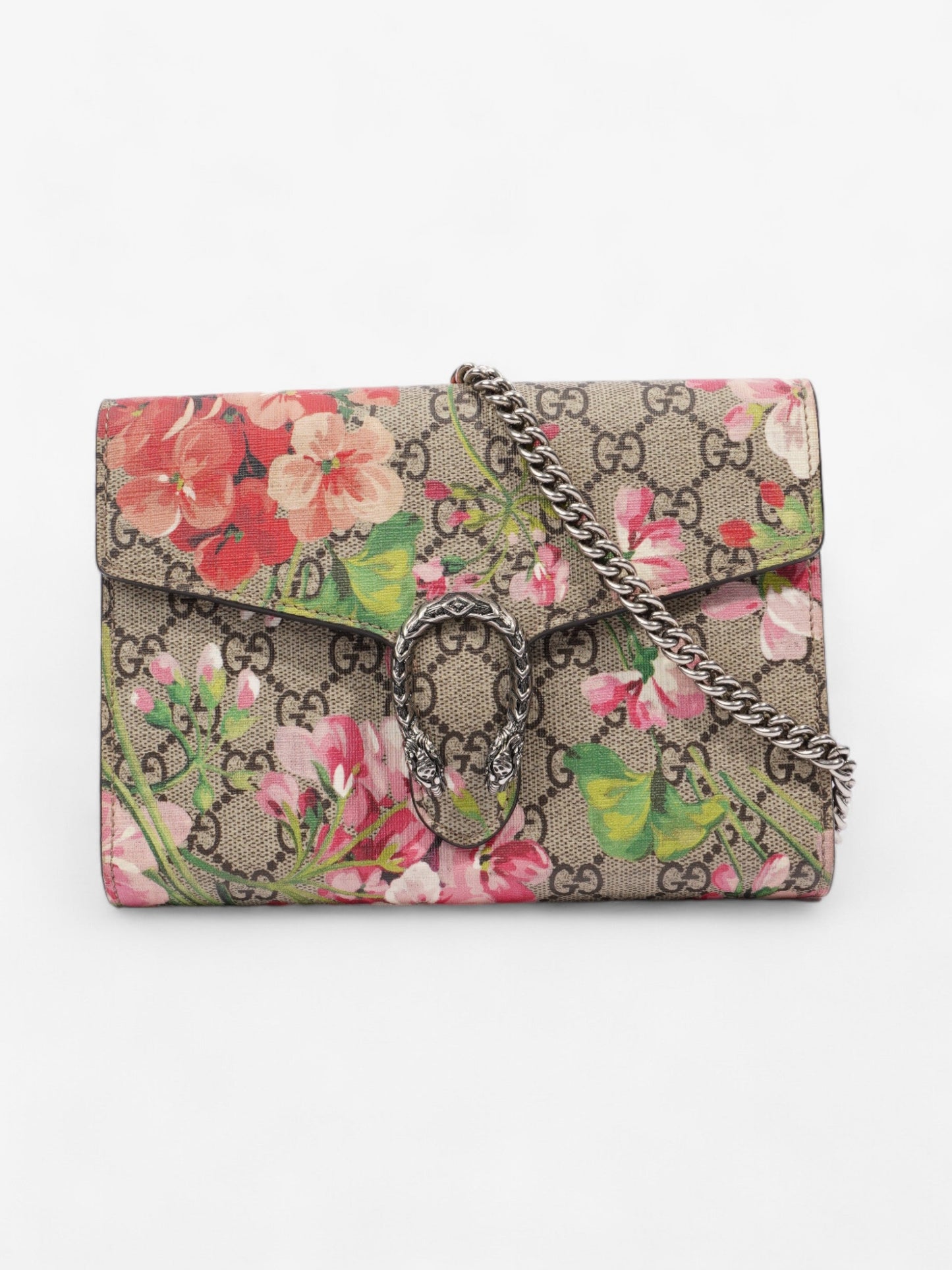 Gucci Dionysus Chain Wallet GG Supreme / Bloom Coated Canvas