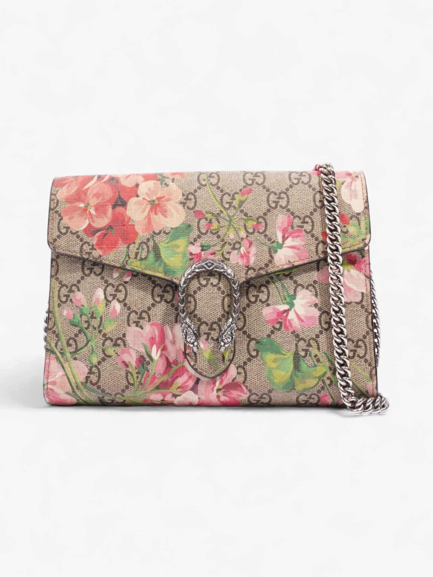 Gucci Dionysus Chain Wallet GG Supreme / Bloom Coated Canvas