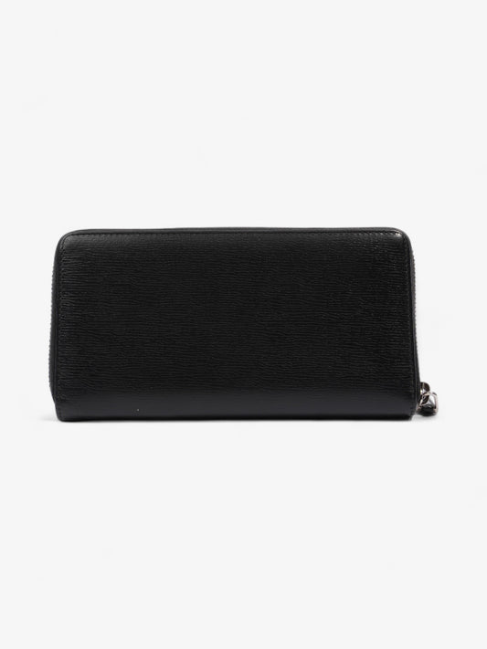 Gucci Interlocking Zip Round Wallet Black Black Leather