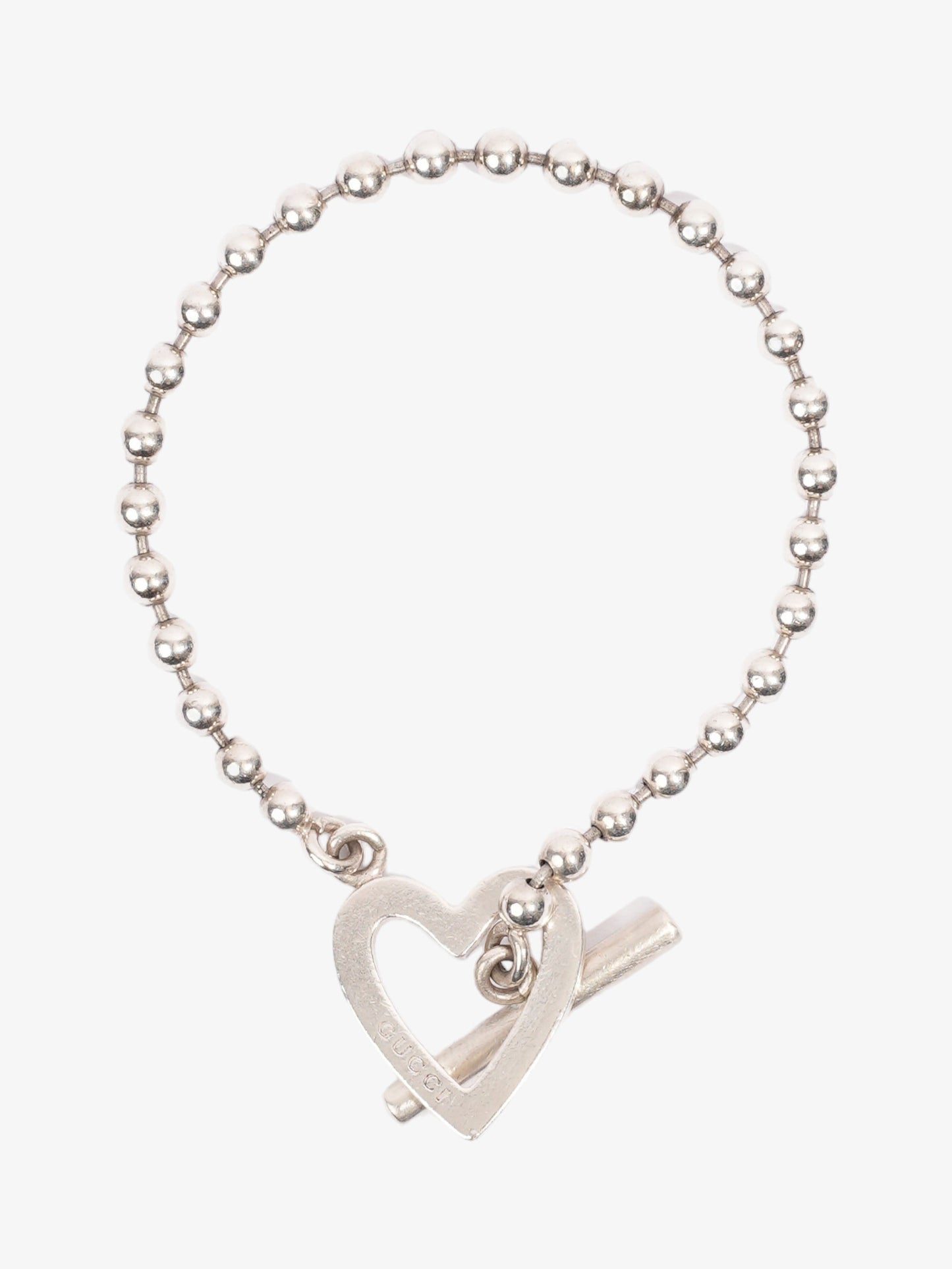 Gucci Heart Bracelet Silver Silver Sterling
