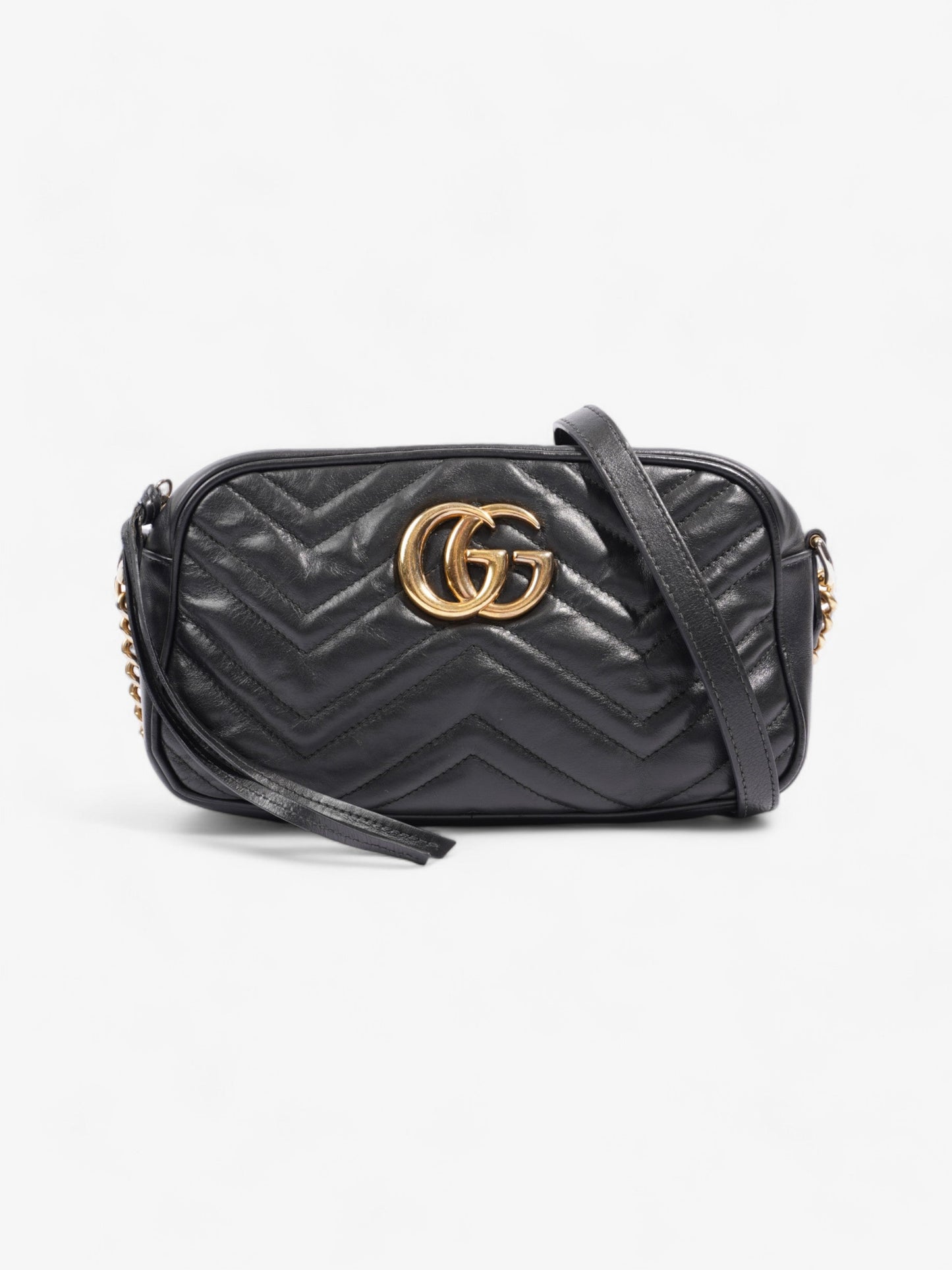 Gucci GG Marmont Black Matelasse Leather Small