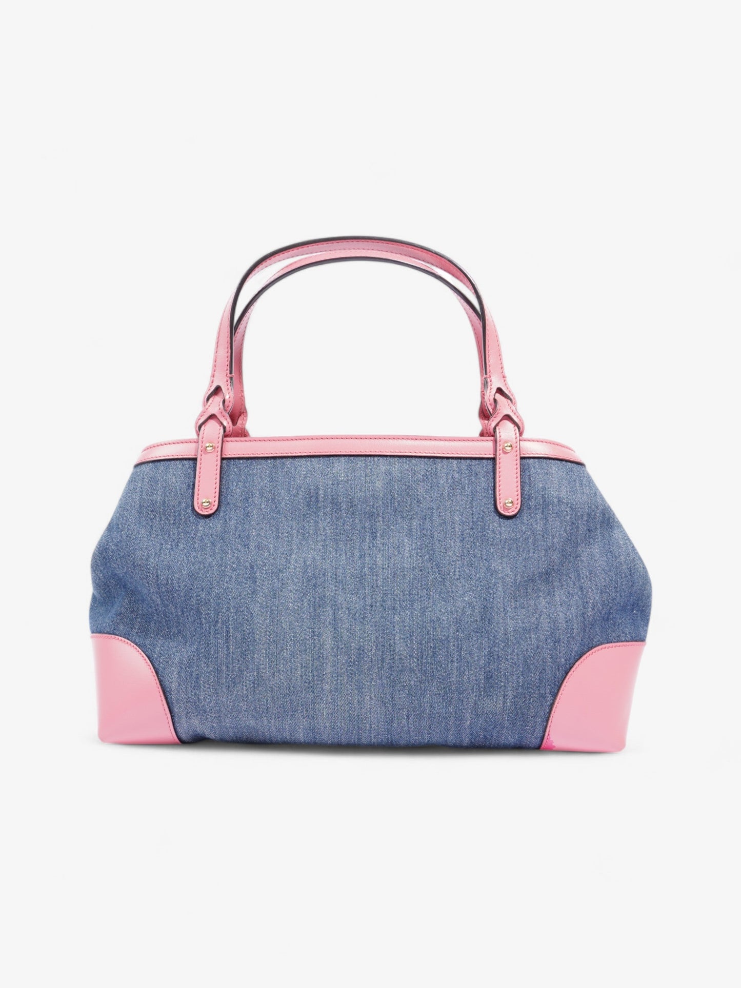 Gucci Craft Gucci Logo Tote Bag Blue / Pink Denim