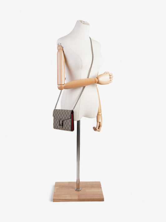 Gucci Dionysus Chain Wallet GG Supreme Coated Canvas