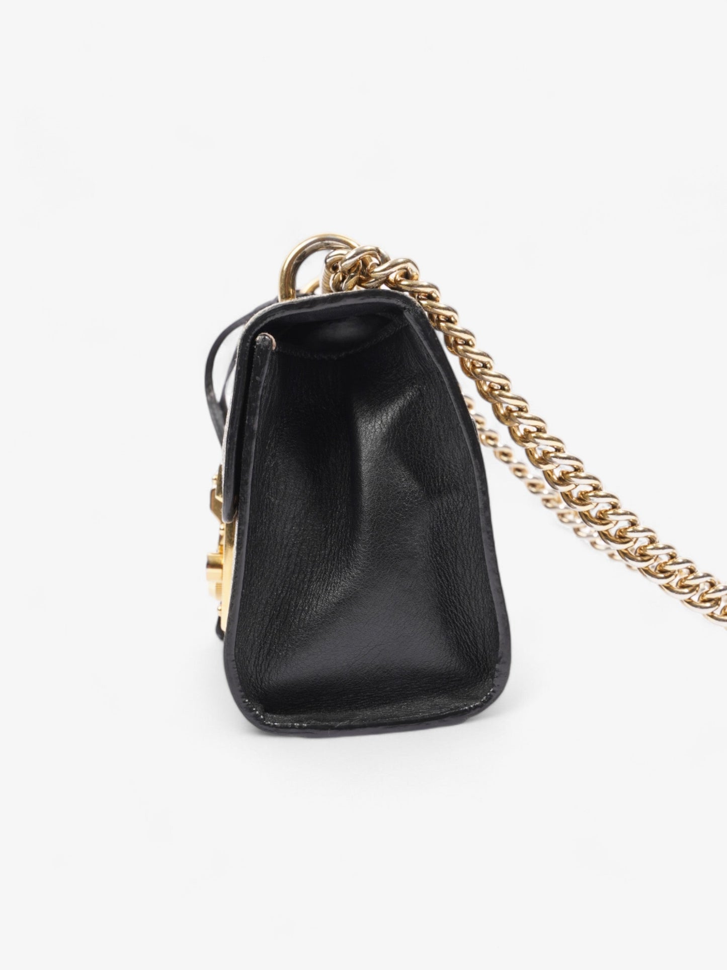 Gucci Padlock Bees GG Supreme / Black / Gold Coated Canvas Small