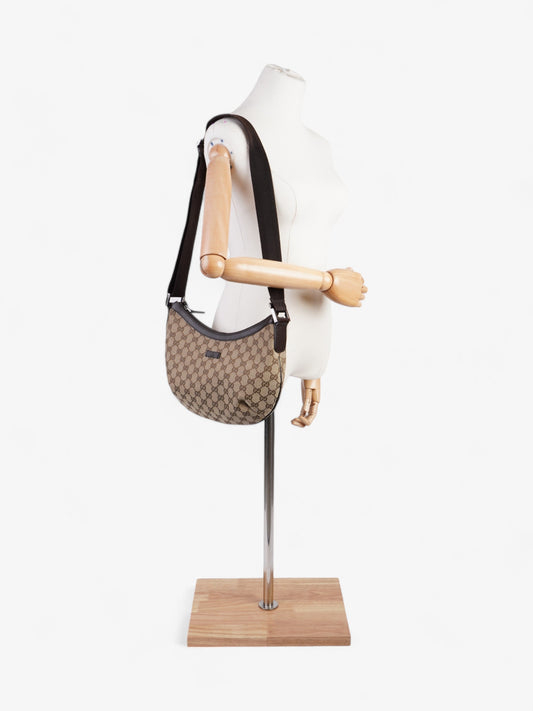 Gucci Shoulder Bag Brown Canvas