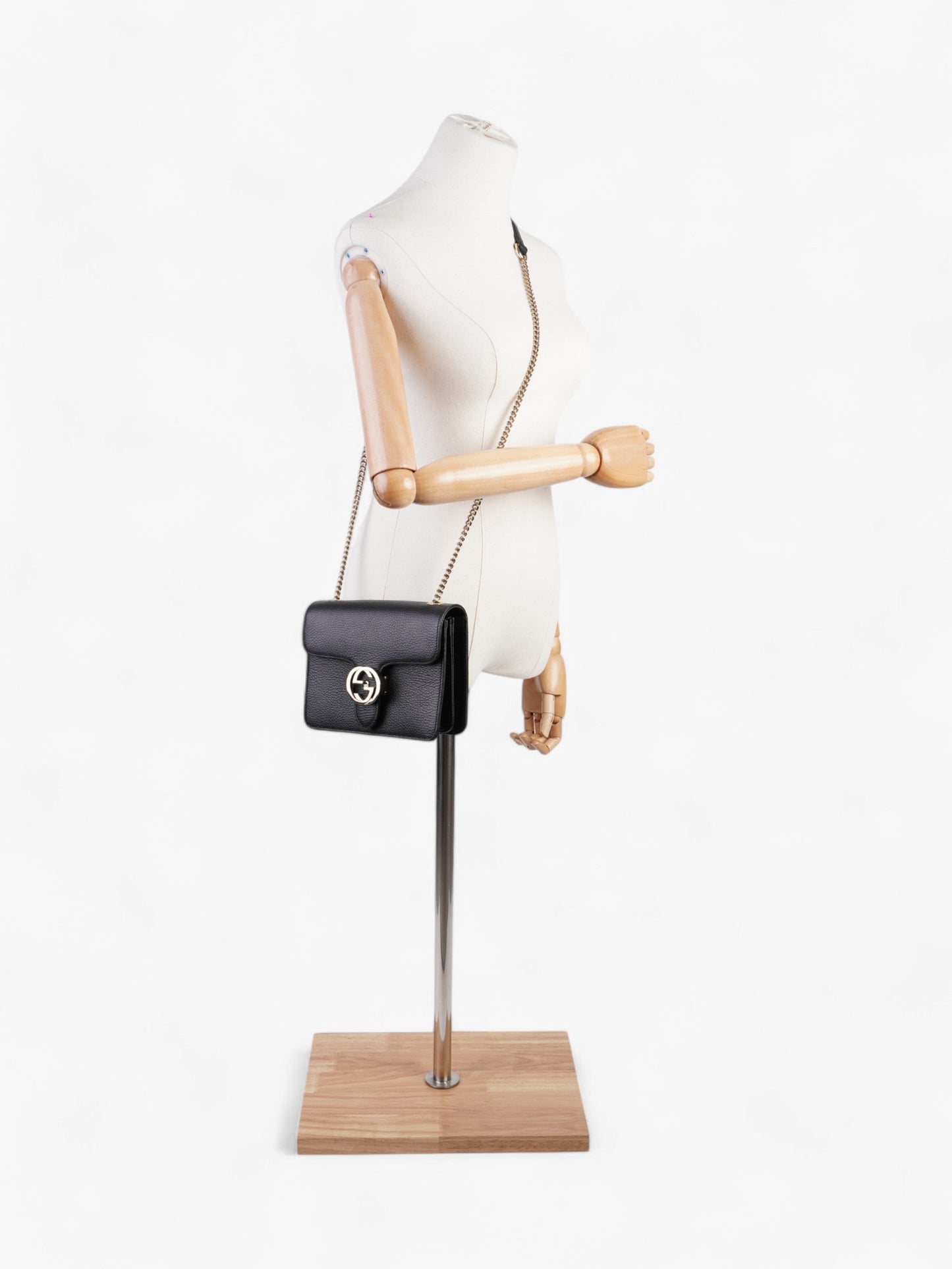 Gucci Interlocking G Bag Black Leather Small