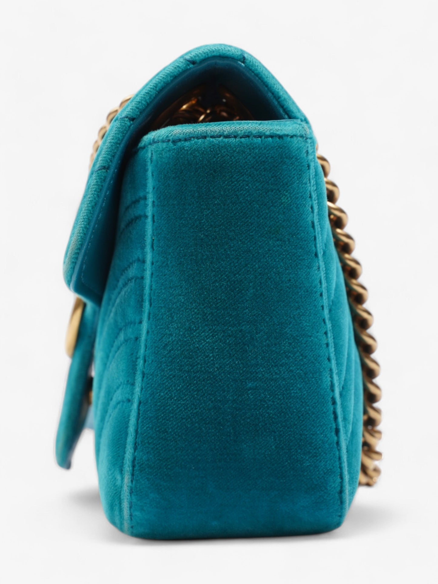 Gucci GG Marmont Turquoise  Velvet Mini