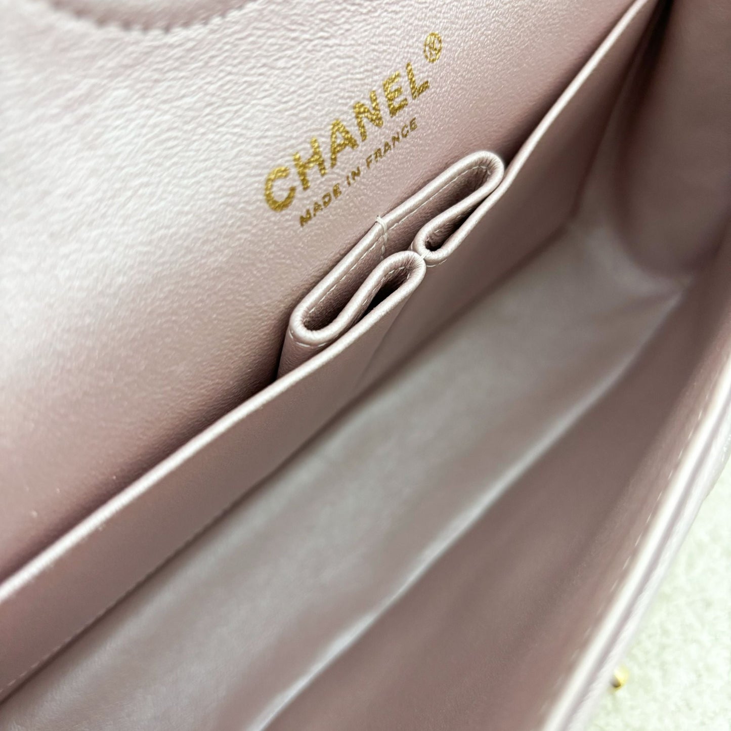 Chanel Medium Classic Flap CF in Metallic Pink Leather and LGHW