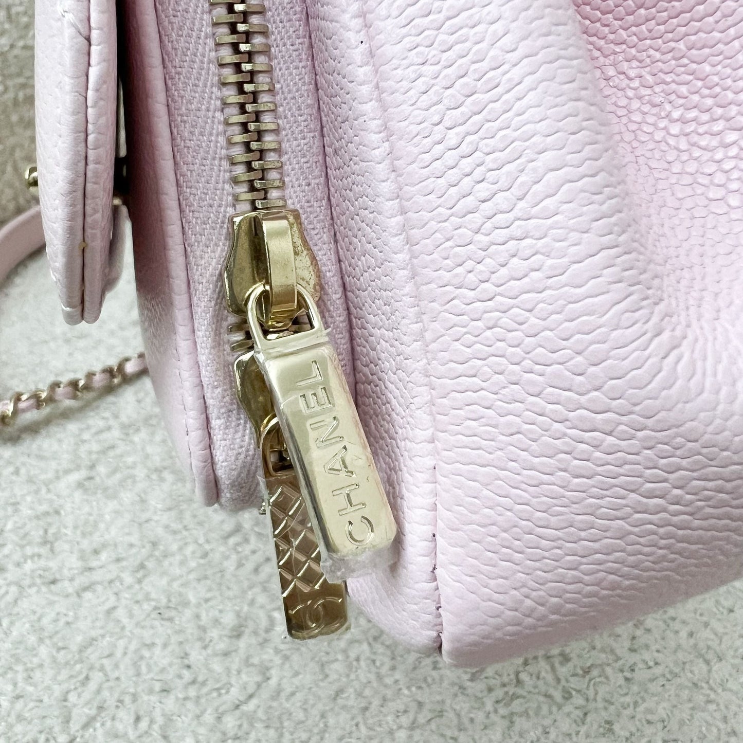 Chanel Small Business Affinity Flap in 22P Light Pink Caviar and LGHW