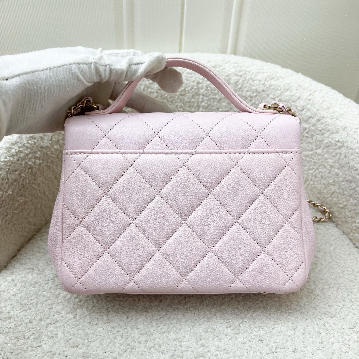 Chanel Small Business Affinity Flap in 22P Light Pink Caviar and LGHW