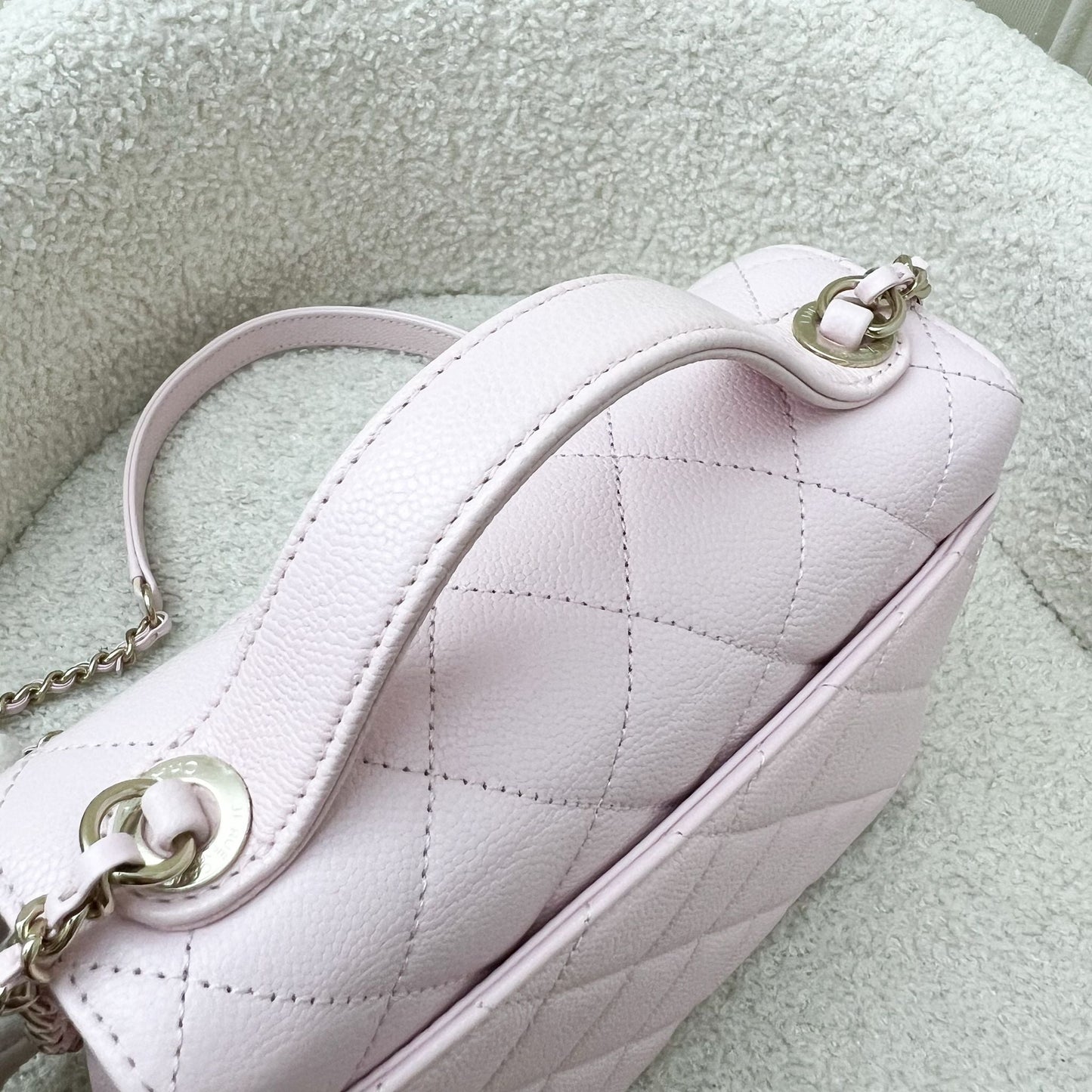 Chanel Small Business Affinity Flap in 22P Light Pink Caviar and LGHW