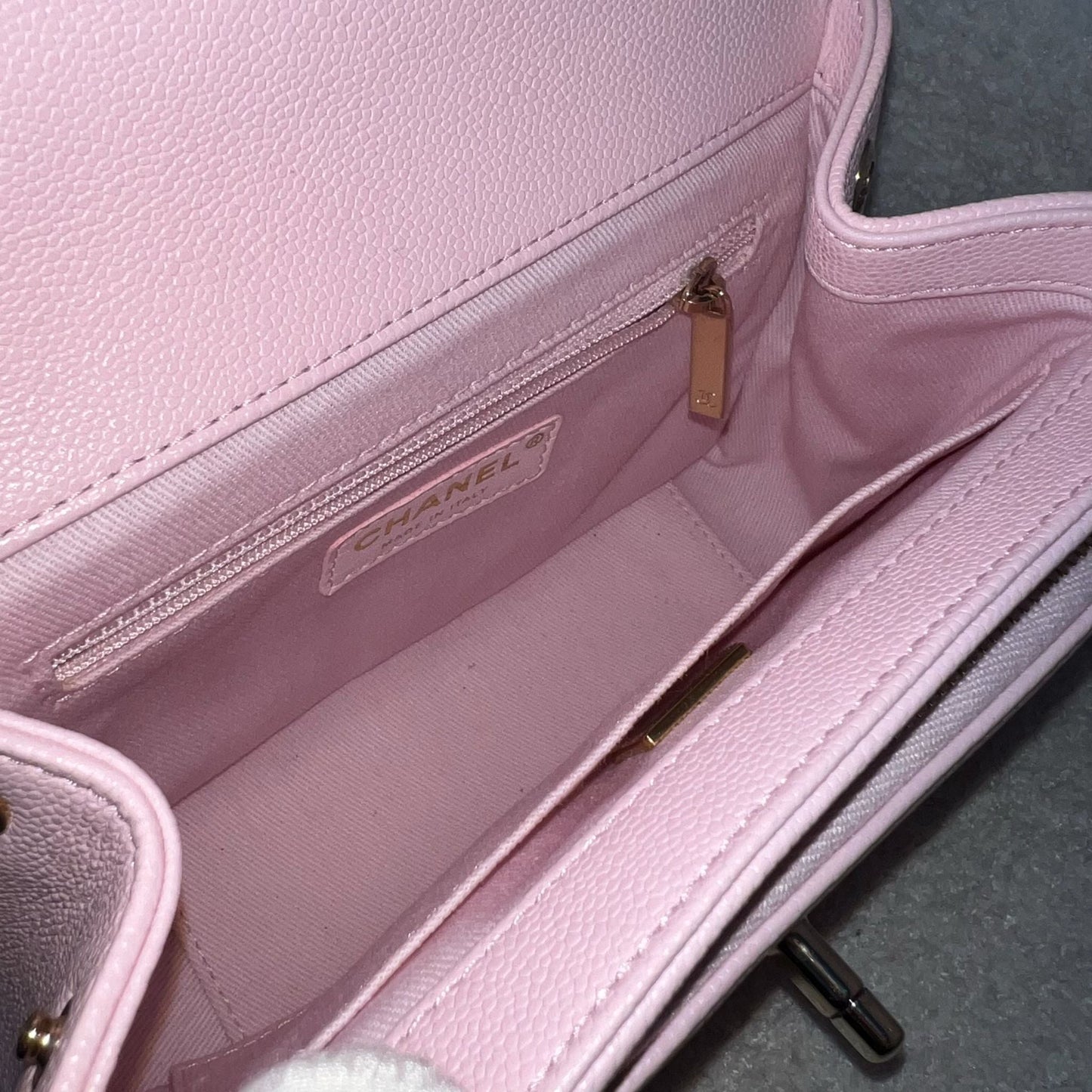 Chanel Small Business Affinity Flap in 22P Light Pink Caviar and LGHW