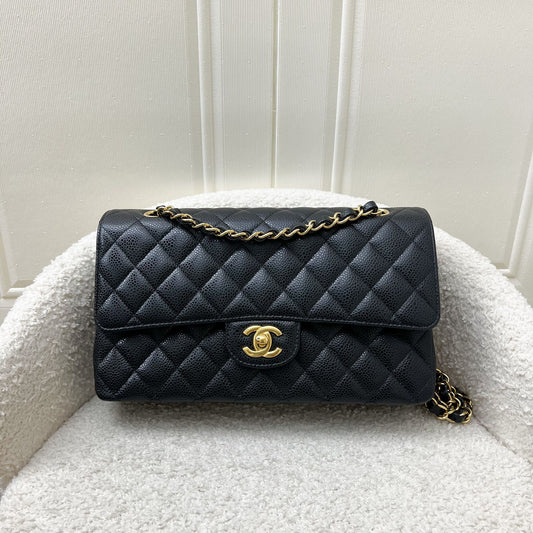 Chanel Medium Classic Flap CF in Black Caviar and GHW
