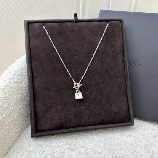 Hermes Amulettes Birkin Pendant Necklace in 925 Sterling Silver