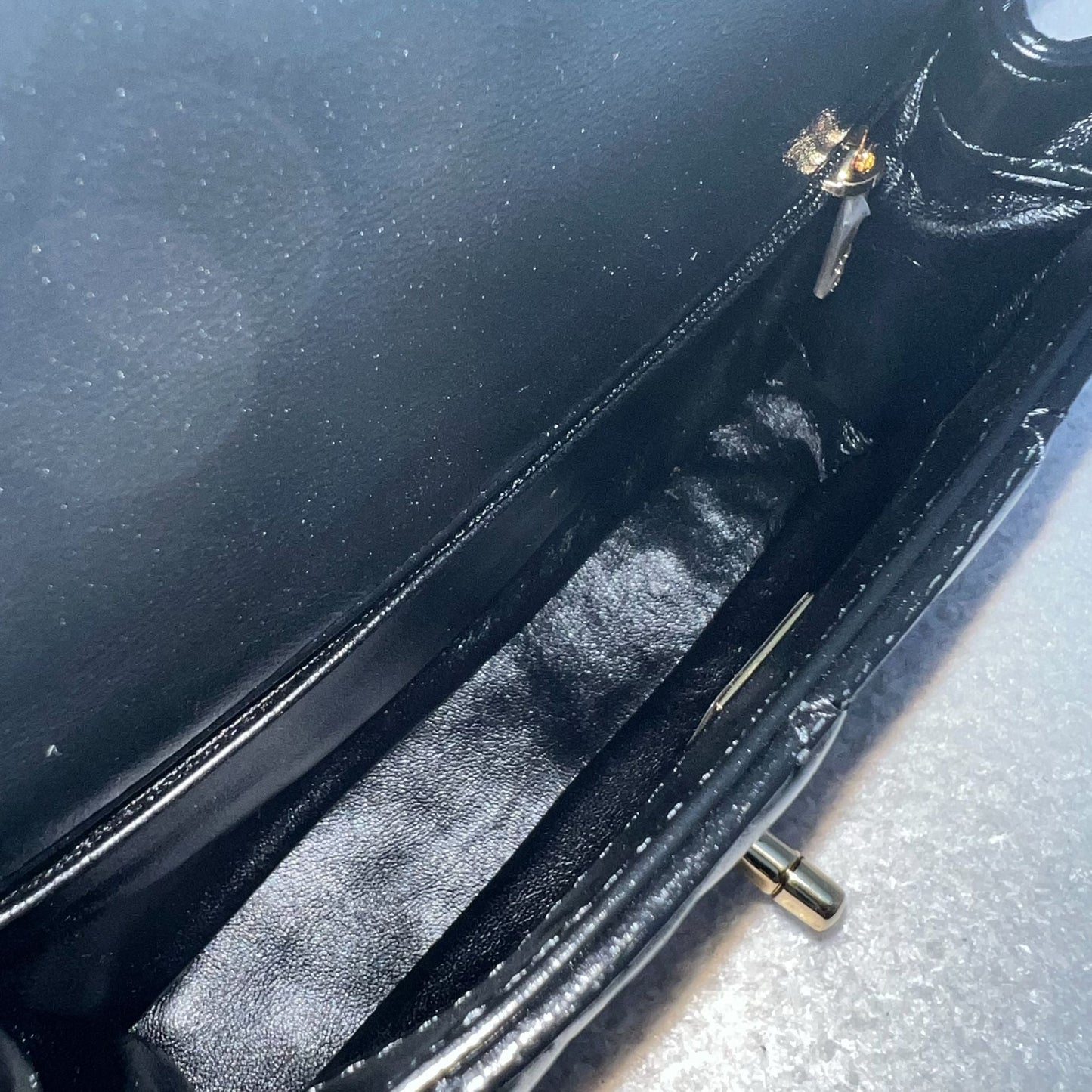 Chanel 23S Top Handle Small / Mini 21cm Flap in Black Lambskin and Shiny GHW