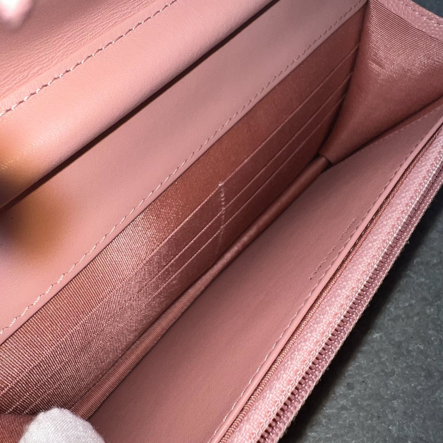 Chanel Boy Wallet on Chain WOC in Light Pink Caviar and AGHW