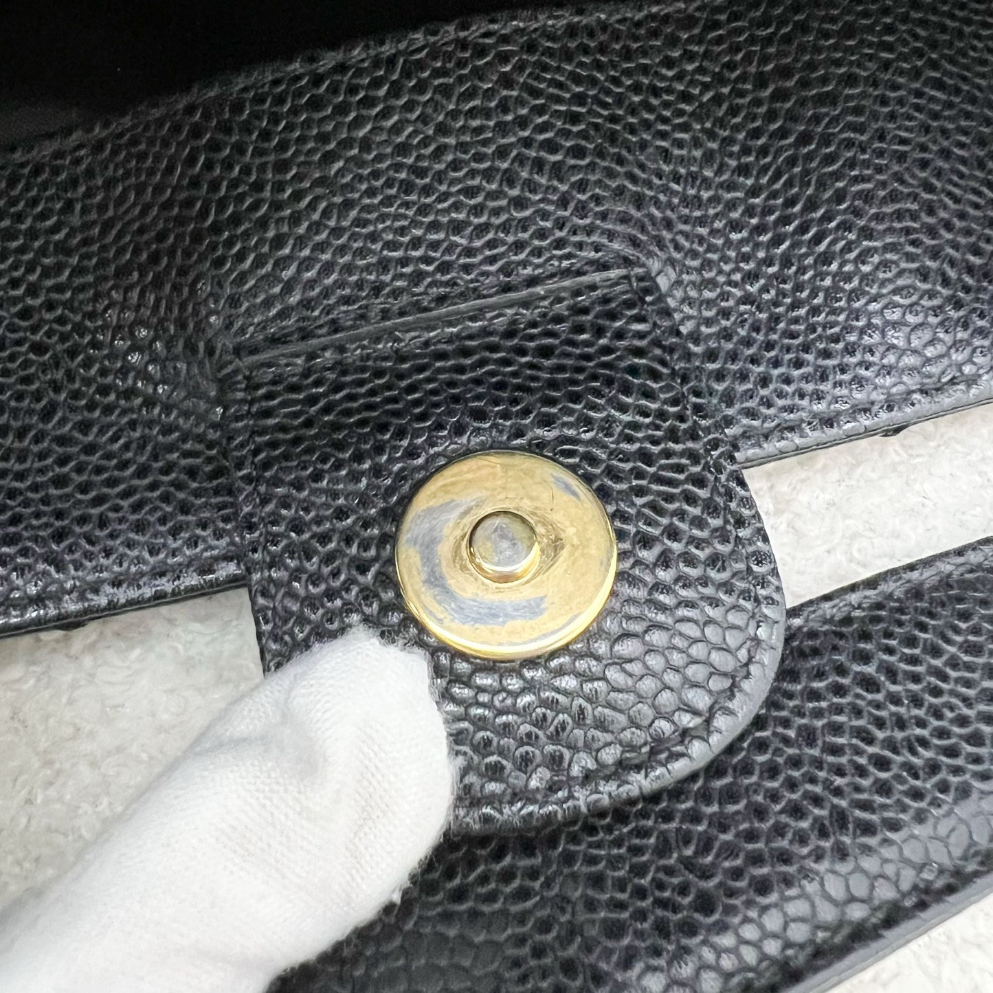 Chanel Petite Shopping Tote PST in Black Caviar and GHW