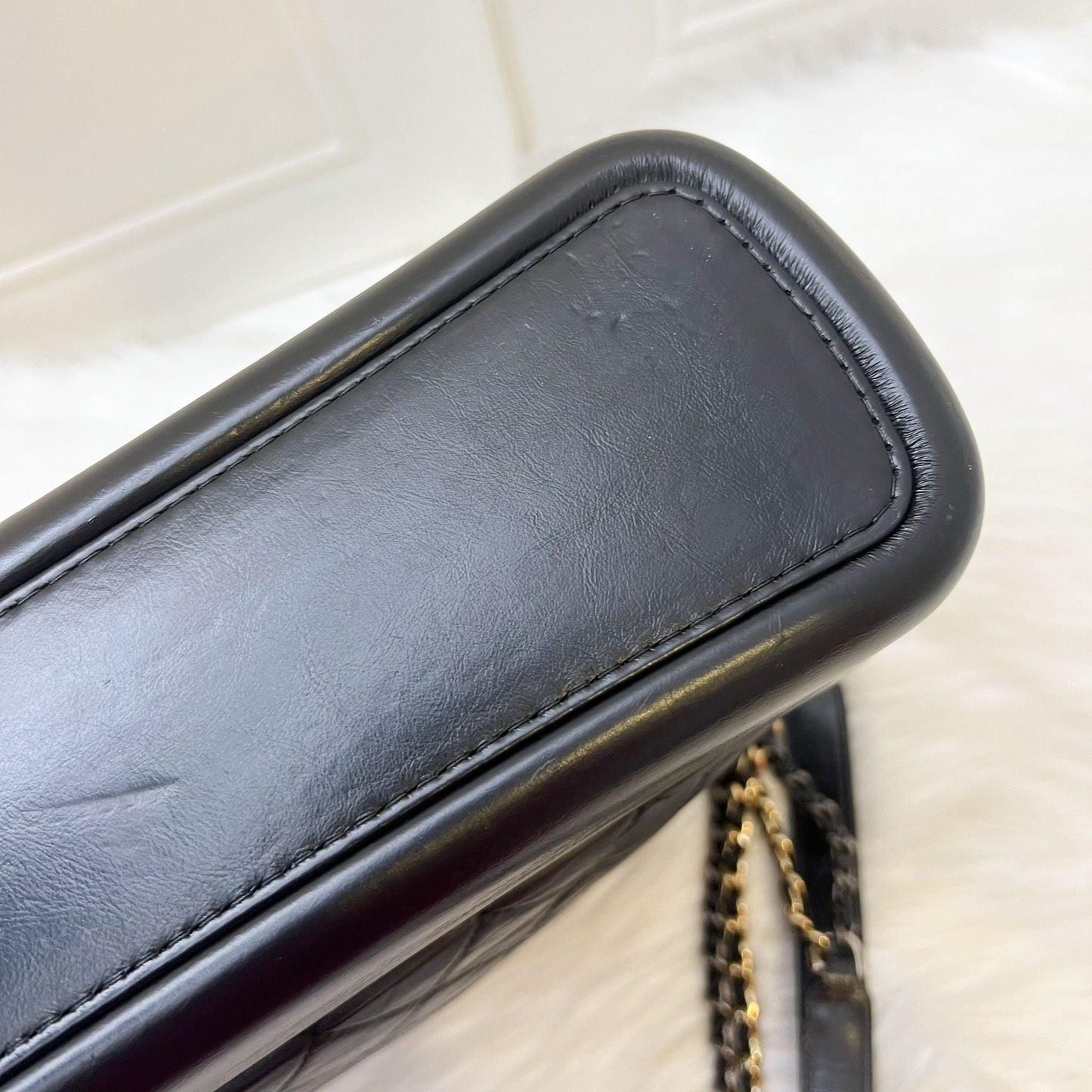 Chanel Large Gabrielle Hobo in Black Distressed Calfskin and 3 Tone HW