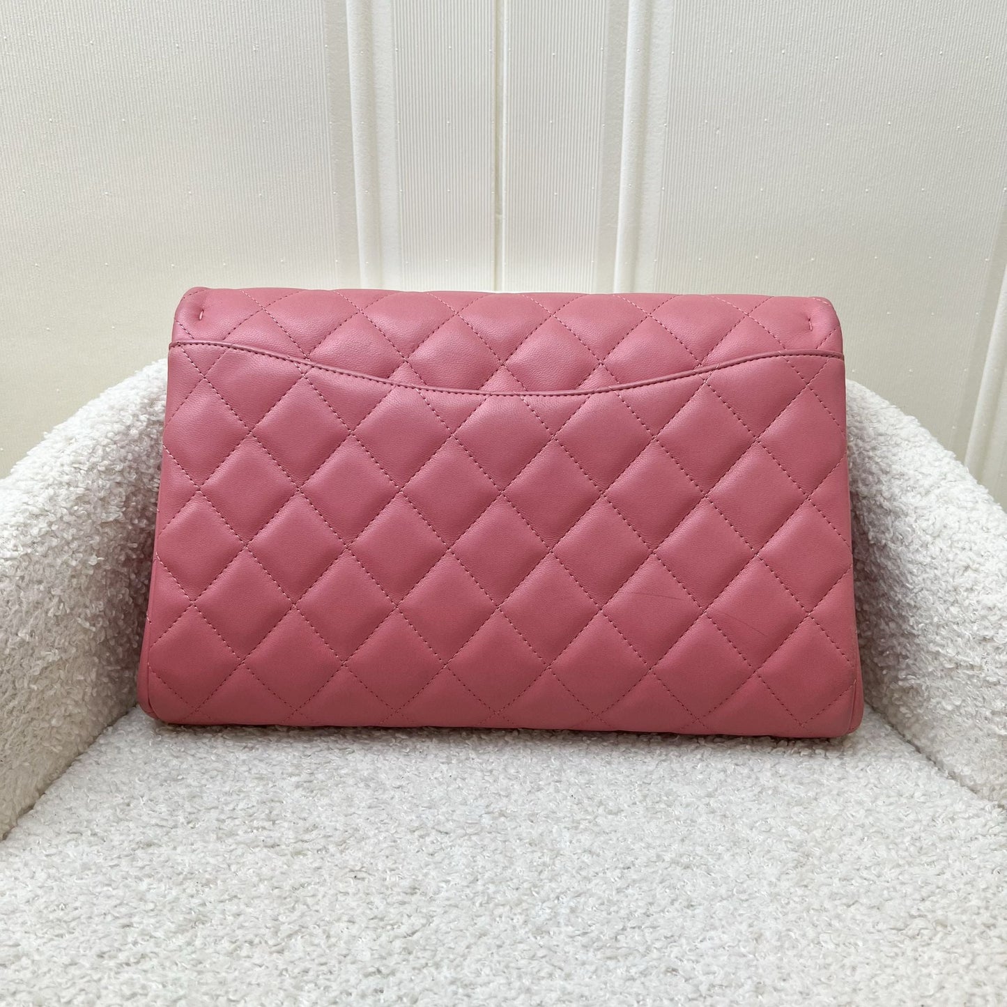 Chanel Timeless Clutch with Chain in Pink Lambskin and SHW