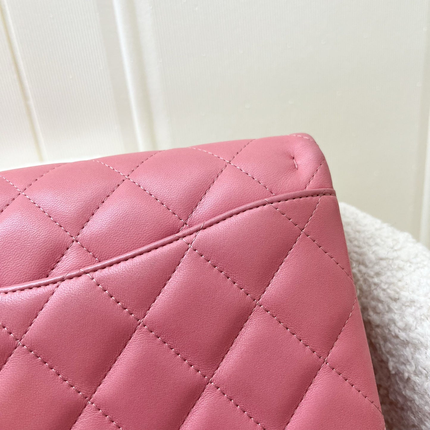 Chanel Timeless Clutch with Chain in Pink Lambskin and SHW