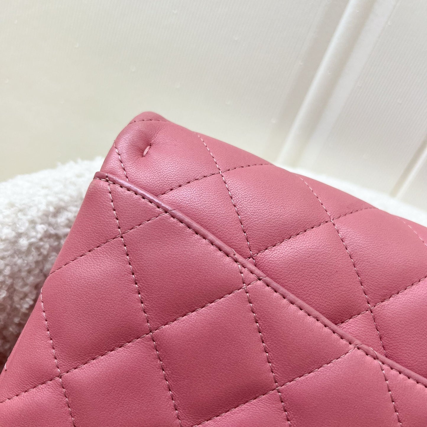 Chanel Timeless Clutch with Chain in Pink Lambskin and SHW