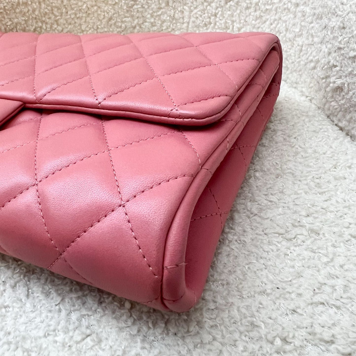 Chanel Timeless Clutch with Chain in Pink Lambskin and SHW