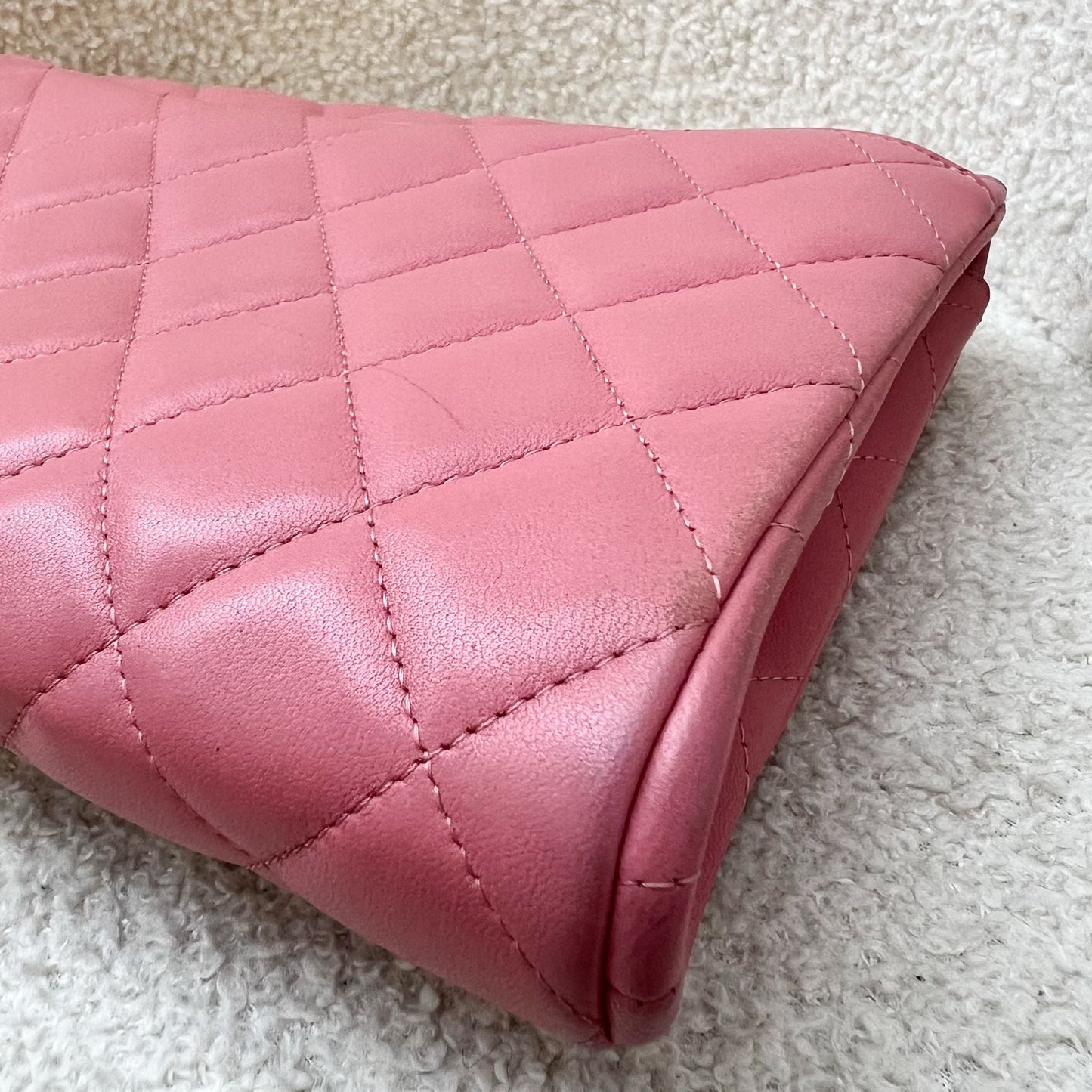 Chanel Timeless Clutch with Chain in Pink Lambskin and SHW