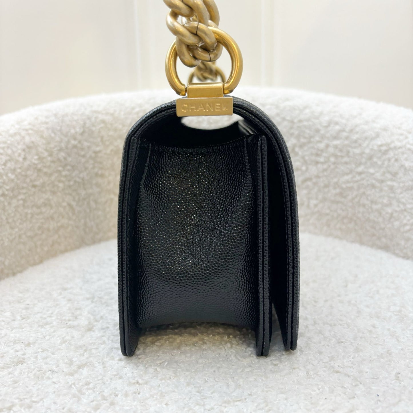 Chanel Small 20cm Boy Flap in Black Caviar and AGHW