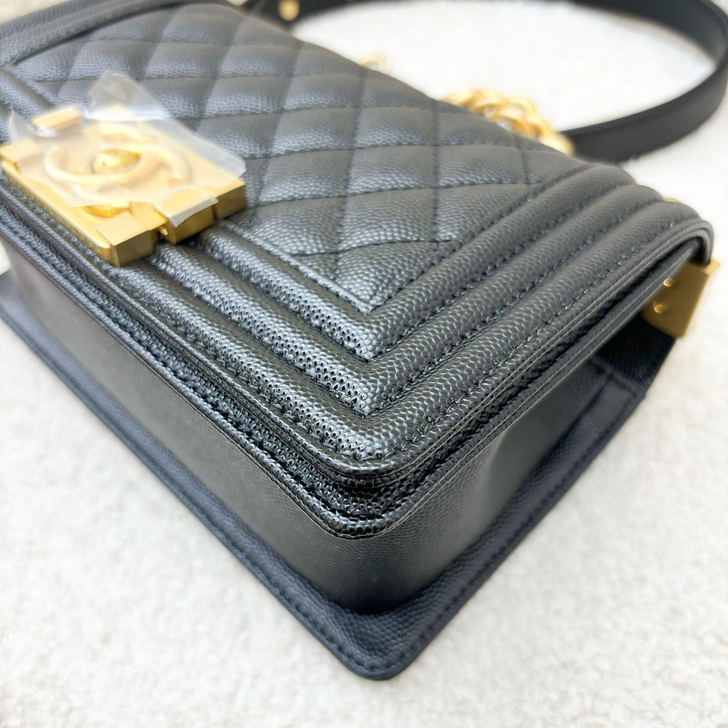 Chanel Small 20cm Boy Flap in Black Caviar and AGHW