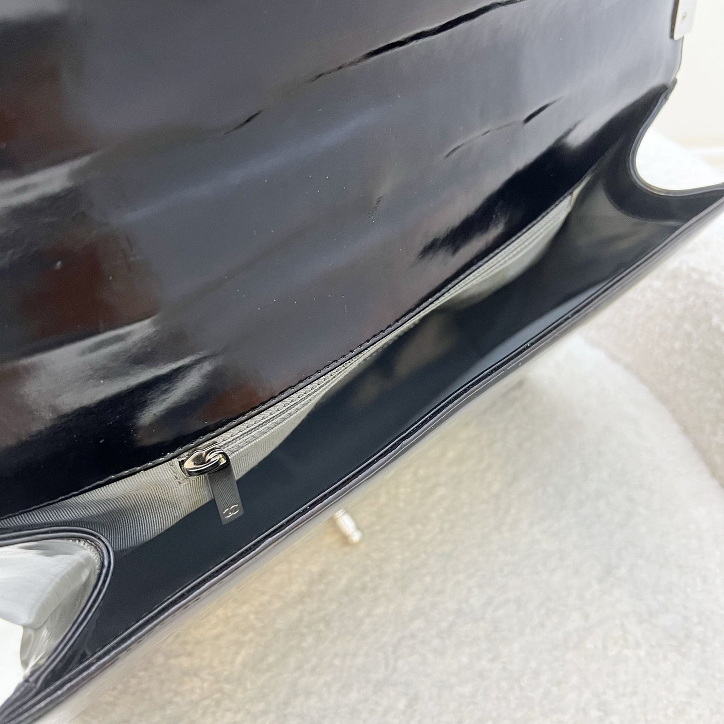 Chanel Medium 25cm Boy Flap in Black Shiny Calfskin and SHW