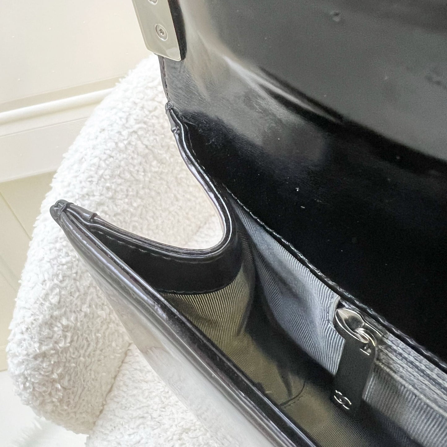 Chanel Medium 25cm Boy Flap in Black Shiny Calfskin and SHW