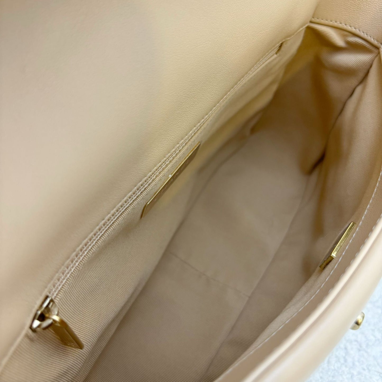 Chanel 19 Small Flap in 22C Beige Lambskin and 3-Tone Hardware