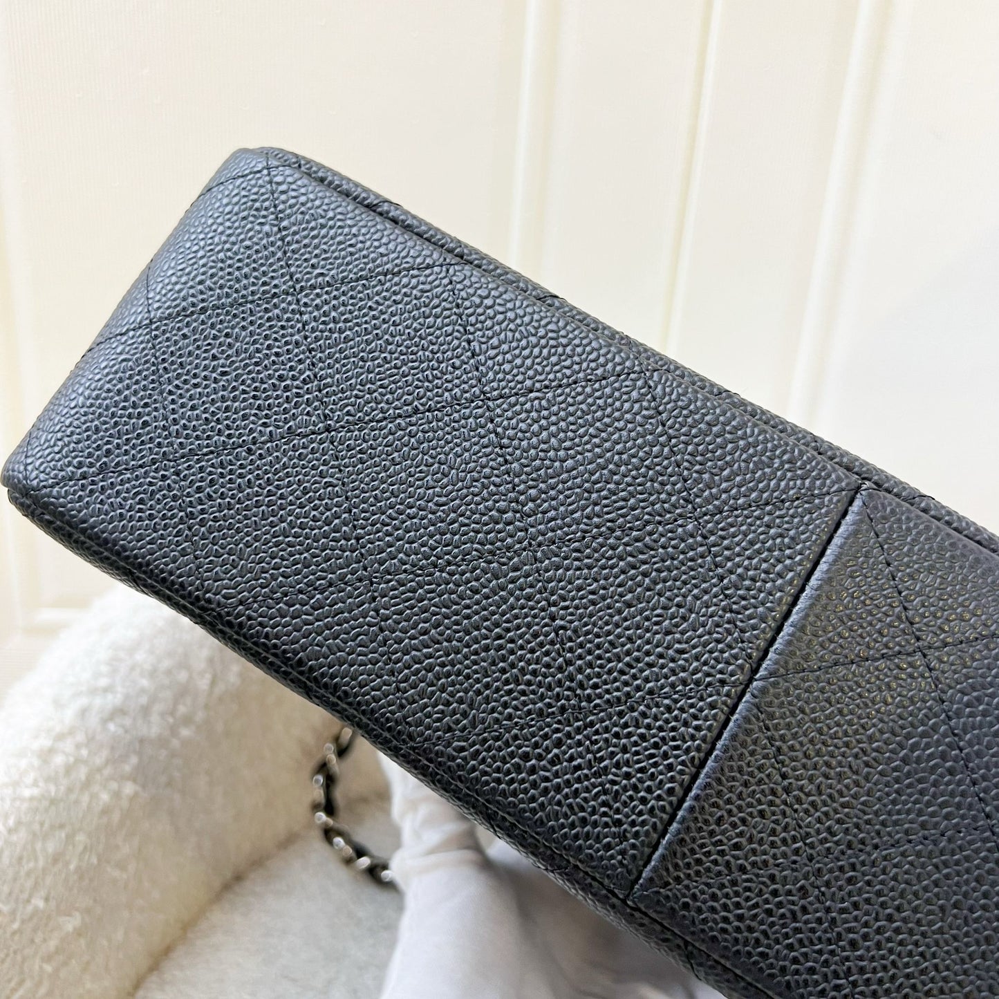 Chanel Jumbo Classic Flap DF in Black Caviar and SHW