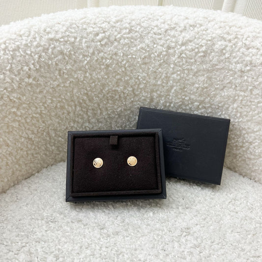 Hermes Ex-Libris Earrings, Very Small Model in 18k Rose Gold