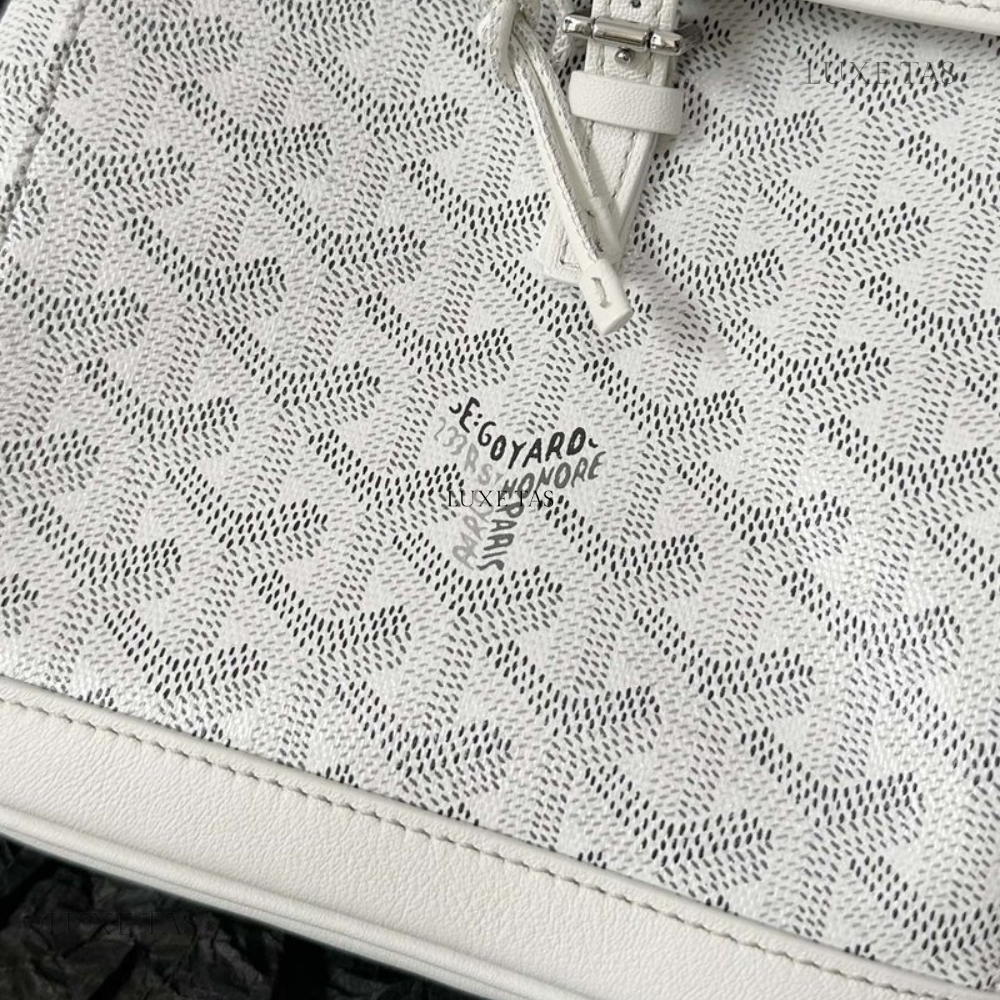 White Alpin Mini Backpack Leather Backpack for Women