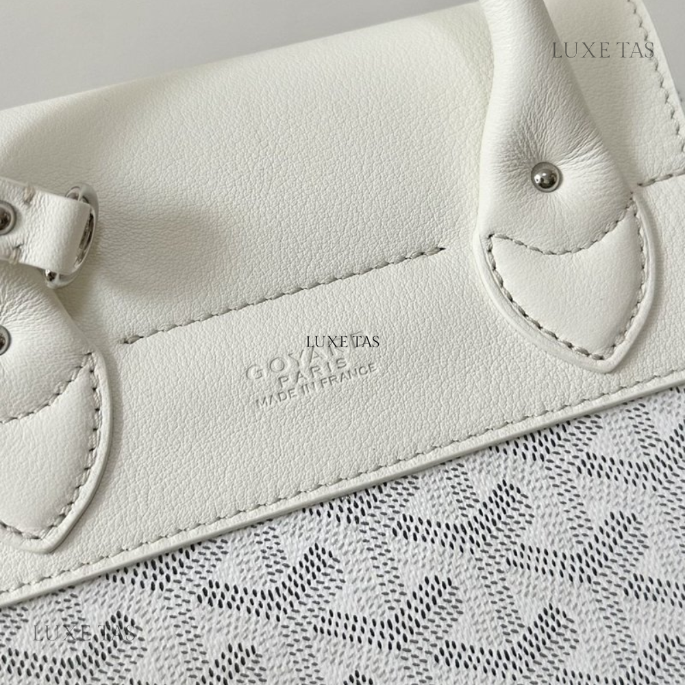 White Alpin Mini Backpack Leather Backpack for Women