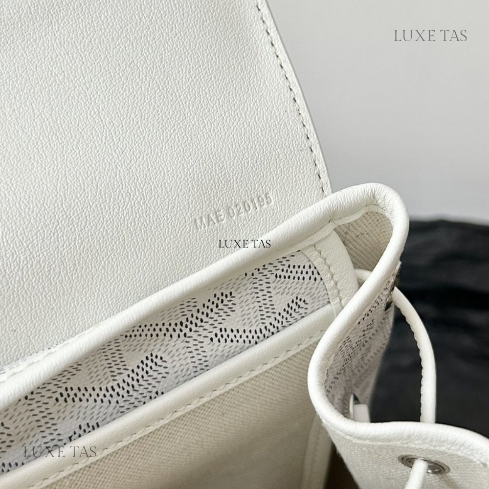 White Alpin Mini Backpack Leather Backpack for Women