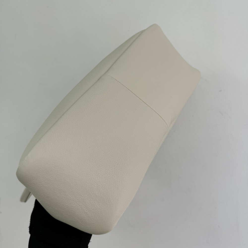 White Medium Leather Handbag for Women